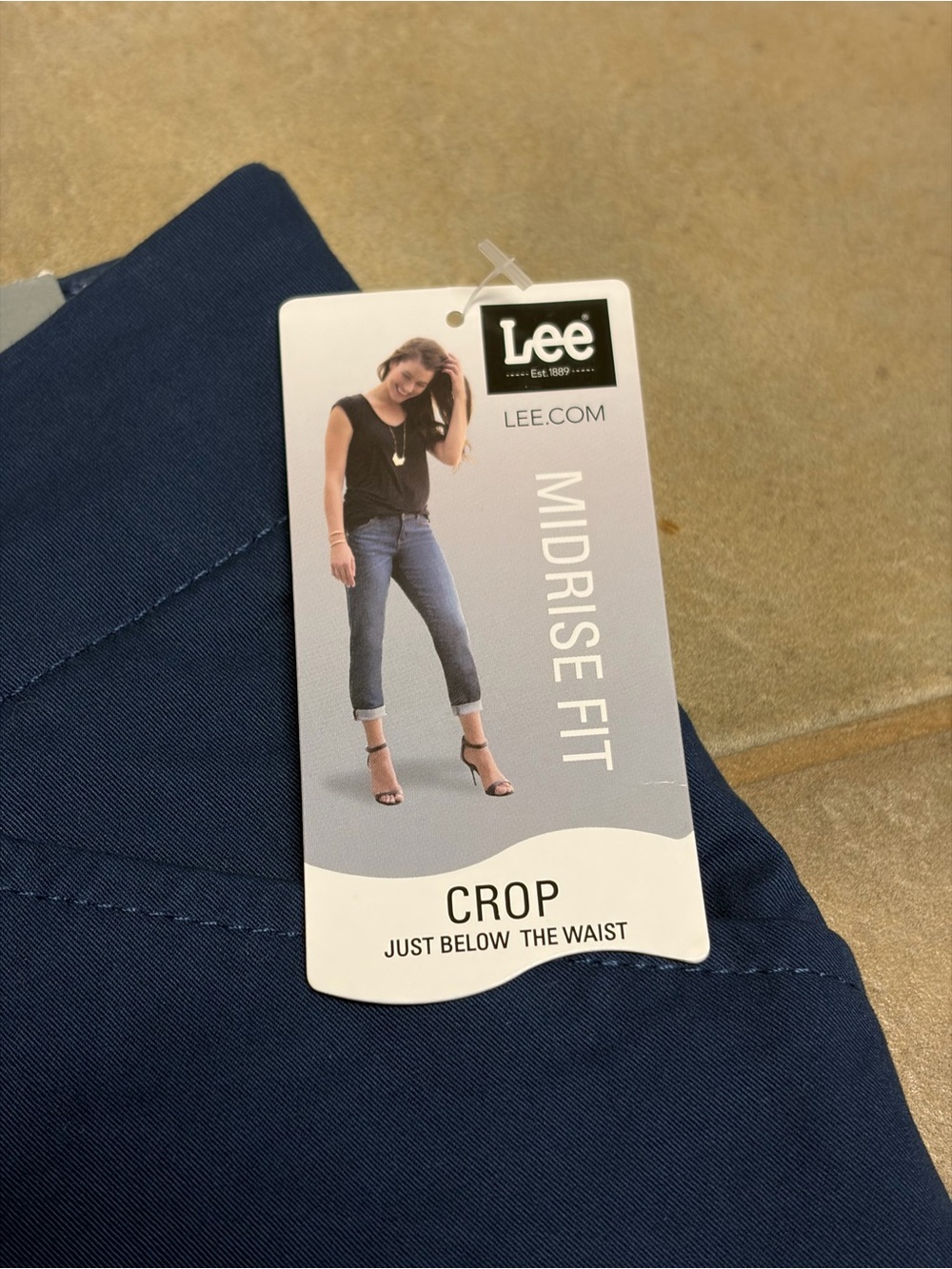 NWT Lee Women's Blue Cropped Ankle Pants - Picture 4 of 10